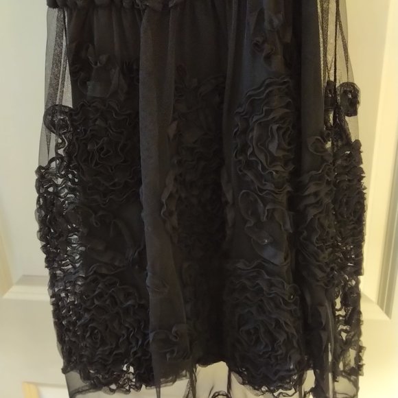 NWT  MAX STUDIO "Special Edition" Silk Nylon Boho Style Midi Dress Black Small - Picture 8 of 11